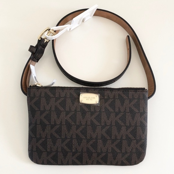 Michael Kors Adjustable Chocolate Belt Bag SMALL Fit - Picture 6 of 14
